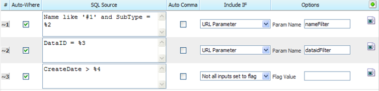 Beispielbereich für SQL-Vorlagen.