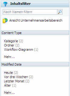 Funktionsspezifische Benutzeroberflächenelemente